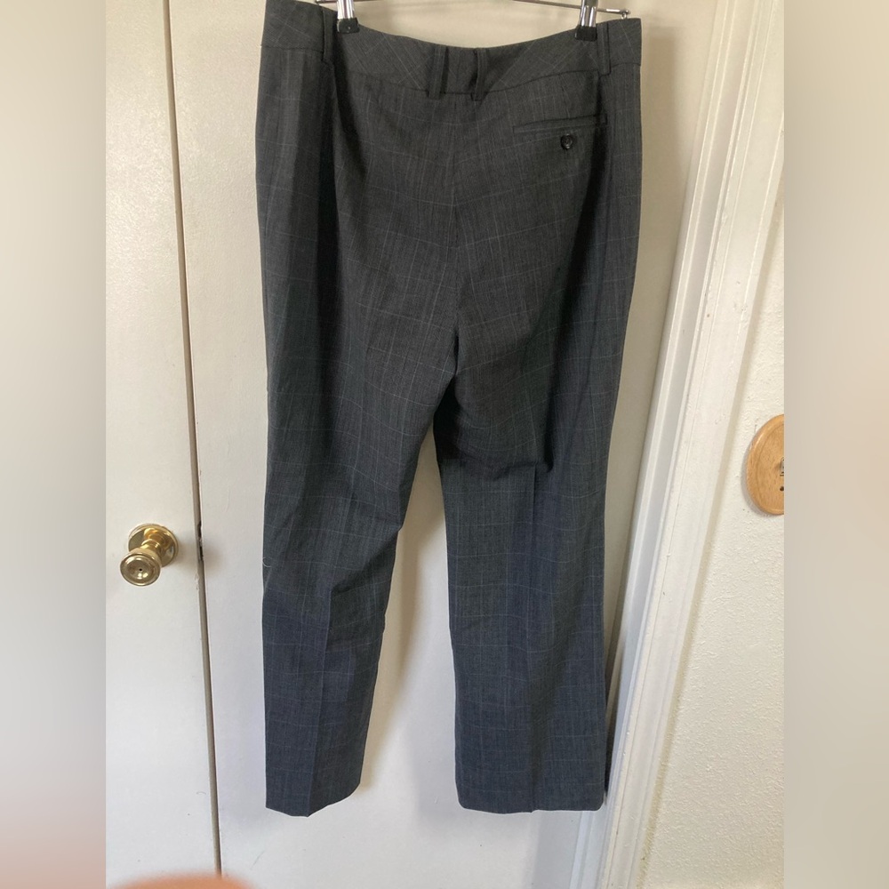 Ann Taylor Gray Plaid Dress Pants